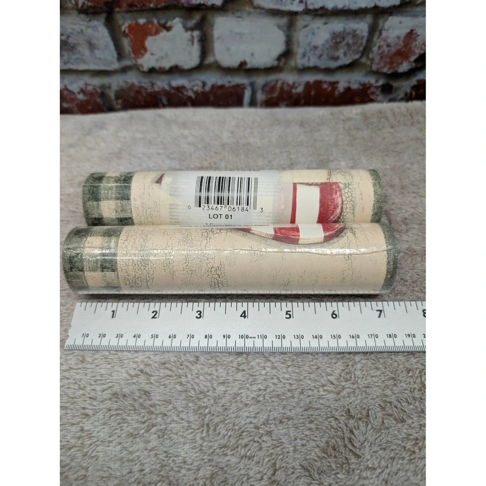 Crewcut Designs Americana Primitive Folk Art Wallpaper Border Angel Star 2 Rolls